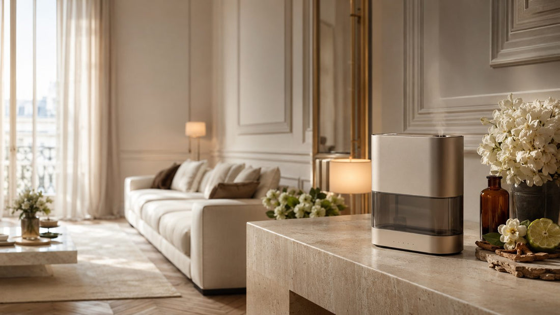 Diffuseur de parfum professionnel HAOVIA créant une ambiance d'hôtel 5 étoiles à la maison