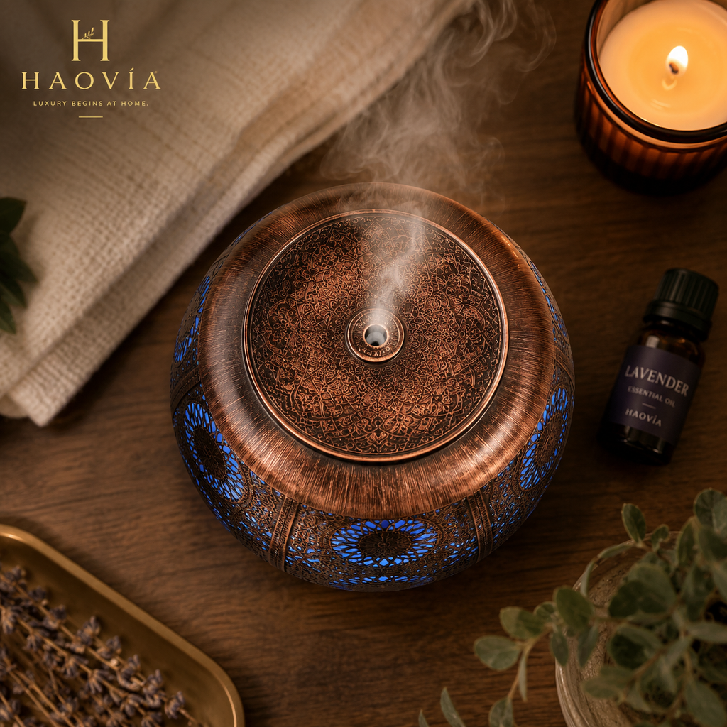 HAOVIA No.5 – Diffuseur Huile Essentielle Rétro | 60 m² | 8h