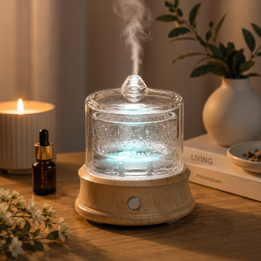 Diffuseur HAOVIA No.4 diffusant une brume fine d'huiles essentielles