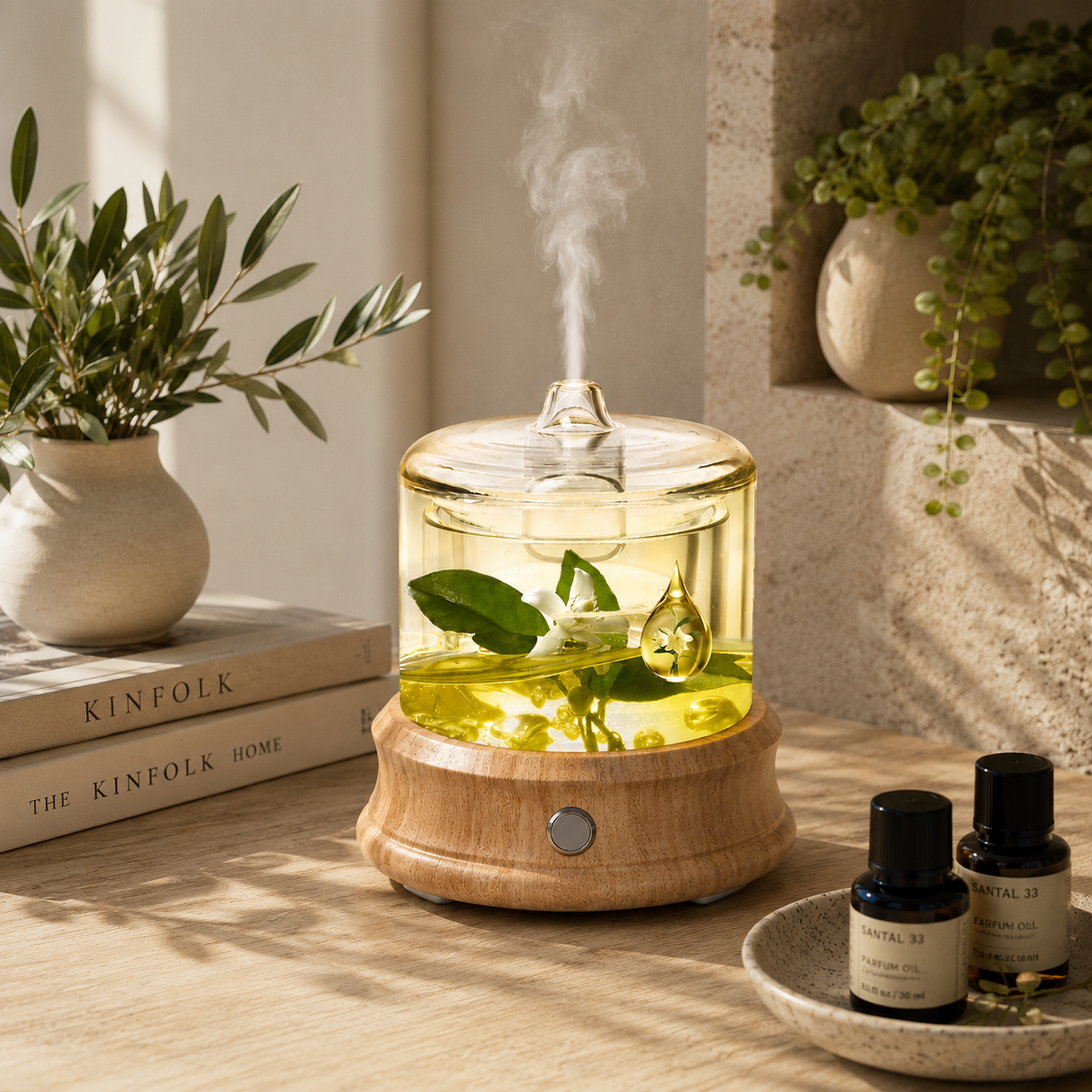 Détail du réservoir en verre véritable du diffuseur HAOVIA No.4