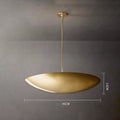 Suspension dôme cuivre HAOVIA allumée diffusant une lumière chaleureuse