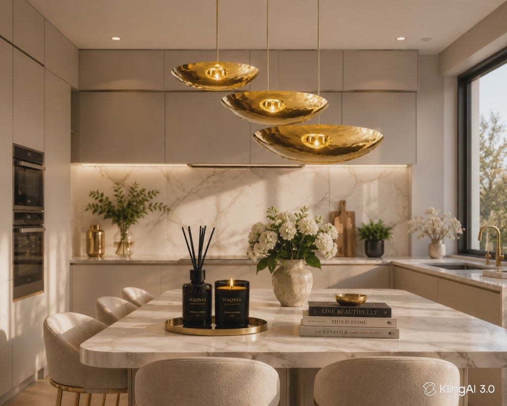 HAOVIA – Suspension Dôme Cuivre Massif | Luminaire Vintage 3 Tailles